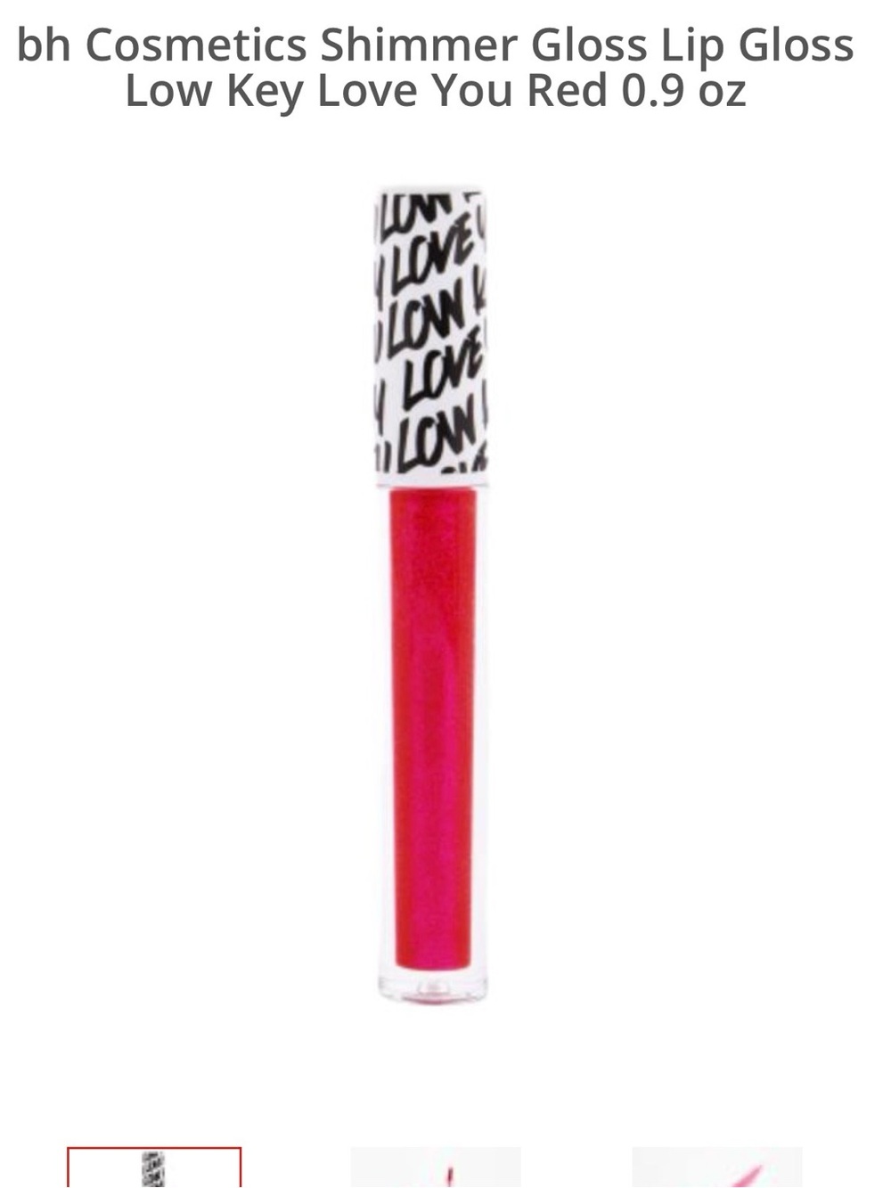 BH Cosmetics Shimmer Lip Gloss Low Key Love You red